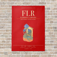 Thumbnail for Florence Airport FLR - Canvas Framed - Red