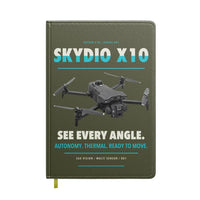 Thumbnail for Skydio X10 design on green army notebook