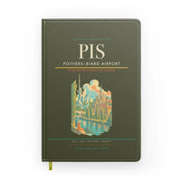 Thumbnail for Poitiers–Biard Airport (PIS) design on green army notebook
