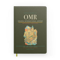 Thumbnail for Oradea International Airport (OMR) design on green army notebook