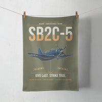 Thumbnail for SB2C-5 Helldiver design on green army towel