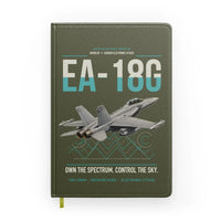 Thumbnail for EA-18G Growler design on green army notebook