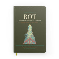 Thumbnail for Rotorua Regional Airport (ROT) design on green army notebook
