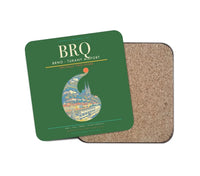 Thumbnail for Brno - Turany Airport BRQ Coaster 1-Piece - Green