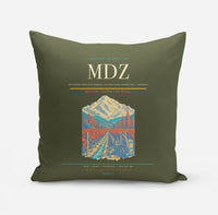 Thumbnail for Governor Francisco Gabrielli International Airport (MDZ) design on green army pillow