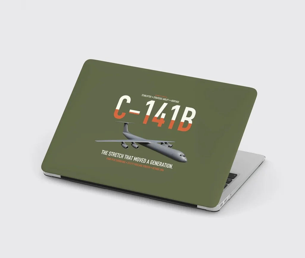 C-141B Starlifter design on green army MacBook case