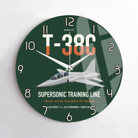 Thumbnail for T-38C Talon design on dark green no frame wall clock