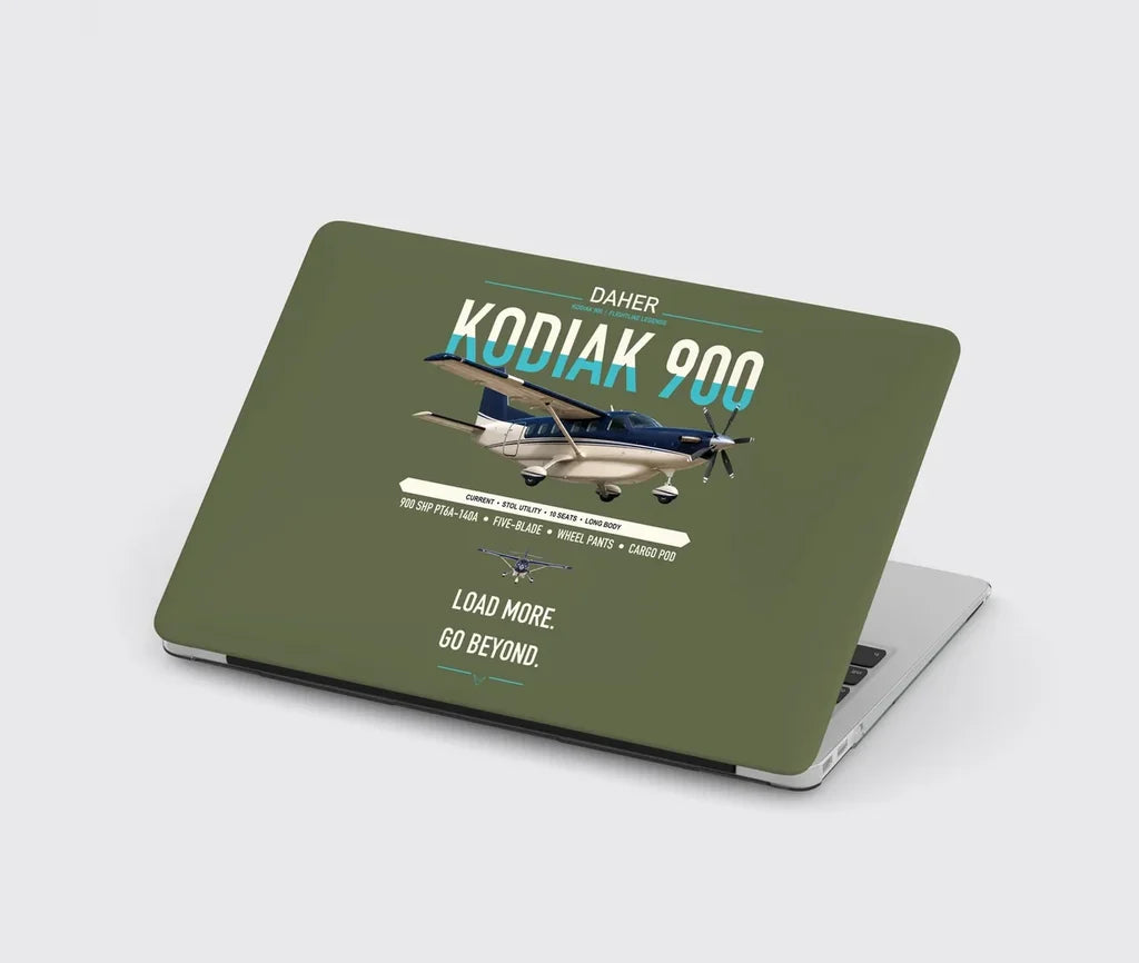 Daher Kodiak 900 design on green army MacBook case