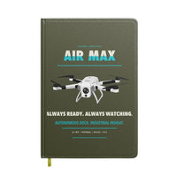 Thumbnail for Percepto Air Max design on green army notebook