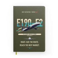 Thumbnail for Embraer E190-E2 design on green army notebook