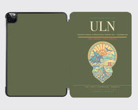 Thumbnail for Chinggis Khaan International Airport (ULN) design on green army ipad tablet case