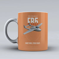 Thumbnail for de Havilland Vampire FB5 design on orange ceramic mug, double-side print