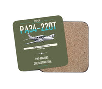 Thumbnail for Piper PA-34-220T Seneca V design on green army 1 piece coaster