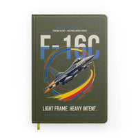 Thumbnail for F-16C Fighting Falcon design on green army notebook
