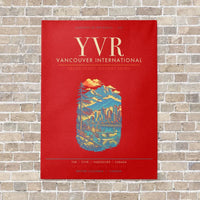 Thumbnail for Vancouver International Airport YVR - Canvas Framed - Red