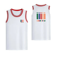 Thumbnail for Colourful Cabin Crew Designed Basketball Style Sports Tank Tops - view 14