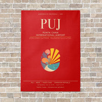 Thumbnail for Punta Cana International Airport PUJ - Canvas Framed - Red