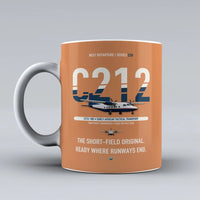 Thumbnail for C-212-100 Aviocar Mug design on orange casa