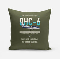 Thumbnail for DHC-6 Twin Otter Classic 300-G design on green army pillow