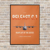 Thumbnail for Short Belfast C.1 vertical canvas print - framed - orange background