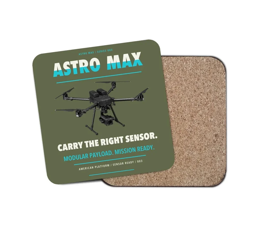 Freefly Astro Max design on green army 1 piece coaster