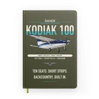 Thumbnail for Daher Kodiak 100 Series III design on green army notebook