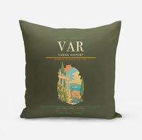 Thumbnail for Varna Airport (VAR) design on green army pillow