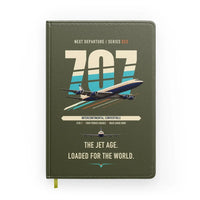 Thumbnail for Boeing 707-320C design on green army notebook