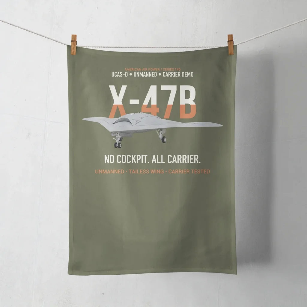X-47B UCAS-D Carrier Wing Without a Cockpit design on green army towel
