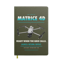 Thumbnail for DJI Matrice 4D design on green army notebook