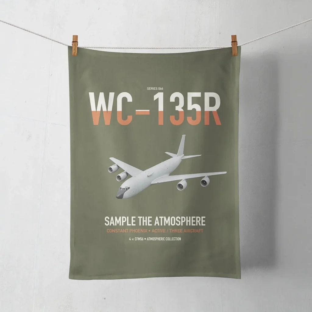 WC-135R Constant Phoenix design on green army towel