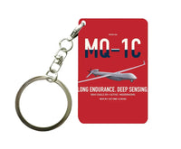 Thumbnail for MQ-1C Gray Eagle ER design on red designed key chain, double-side print