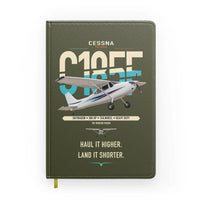Thumbnail for Cessna A185F Skywagon design on green army notebook