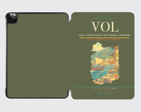 Thumbnail for Nea Anchialos National Airport (VOL) design on green army ipad tablet case