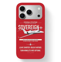 Thumbnail for Cessna Citation Sovereign+ design on red magsafe iphone case, for iPhone 17 Pro