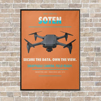 Thumbnail for ACSL SOTEN vertical canvas print - framed - orange background