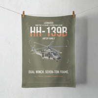 Thumbnail for Leonardo HH-139B design on green army towel