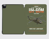 Thumbnail for Sikorsky UH-60M Black Hawk design on green army ipad tablet case