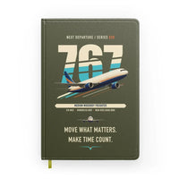 Thumbnail for Boeing 767-300F design on green army notebook