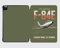Thumbnail for F-84E Thunderjet design on green army ipad tablet case