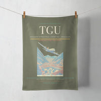 Thumbnail for Toncontín International Airport (TGU) design on green army towel