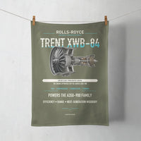 Thumbnail for TRENT XWB-84 design on green army towel