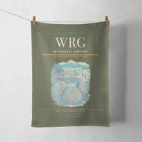 Thumbnail for Wrangell Airport (WRG) design on green army towel