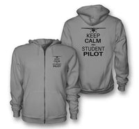 Thumbnail for Student Pilot Designed Zipped Hoodies - view 14