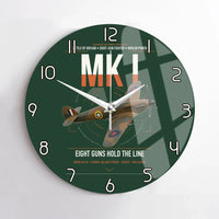 Thumbnail for Hawker Hurricane Mk I design on dark green no frame wall clock