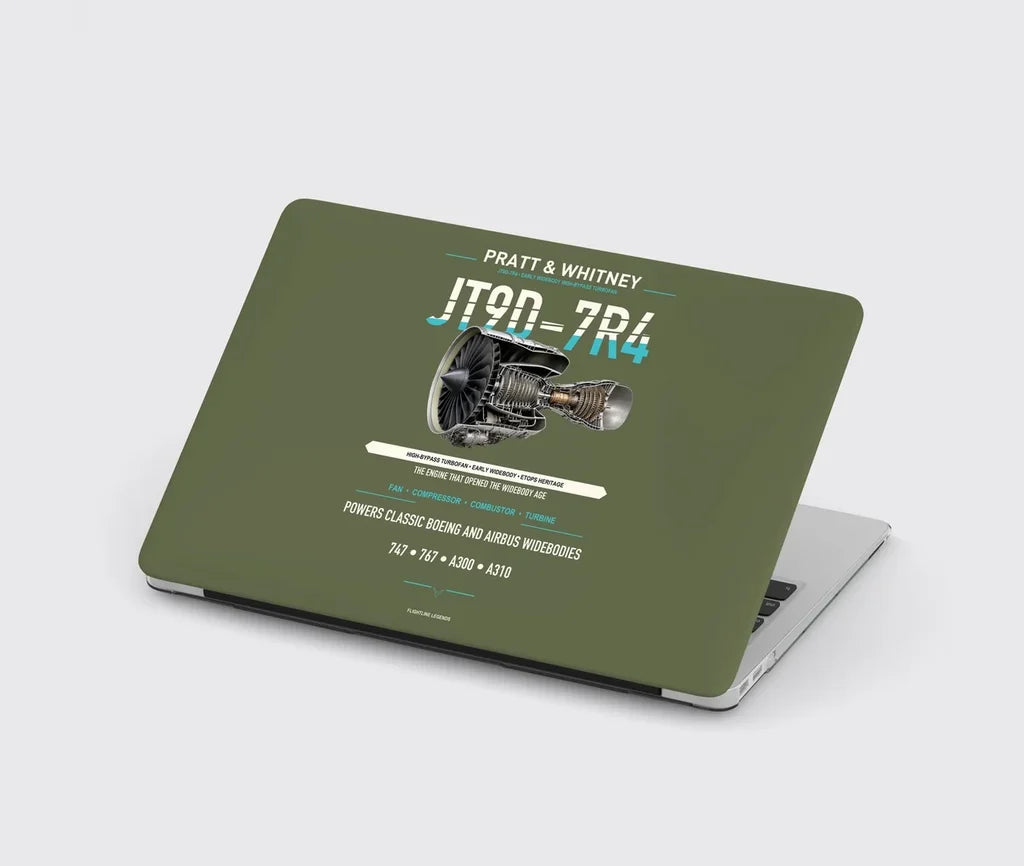 JT9D-7R4 design on green army MacBook case