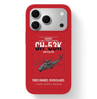 Thumbnail for Sikorsky CH-53K King Stallion design on red magsafe iphone case, for iPhone 17 Pro