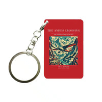 Thumbnail for VINTAGE G4021 - The Andes Crossing - Designed Key Chain design on red