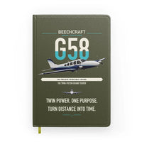 Thumbnail for Beechcraft Baron G58 design on green army notebook