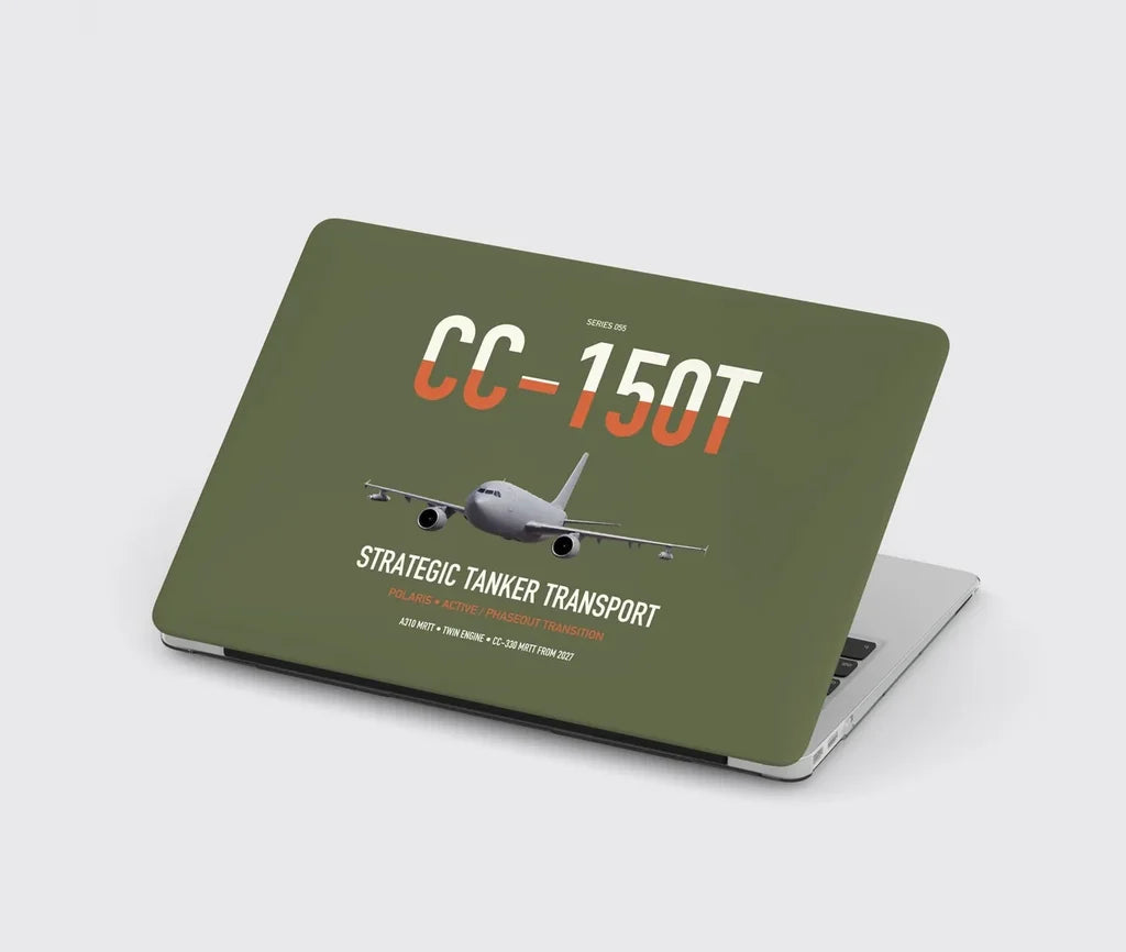 Airbus CC-150T Polaris design on green army MacBook case